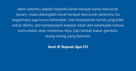 Surat Al Baqarah Ayat 223