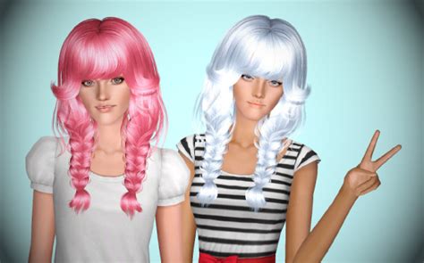 Double Braids With Bangs Hairstyle Newsea`s Becky Retextured By Brad