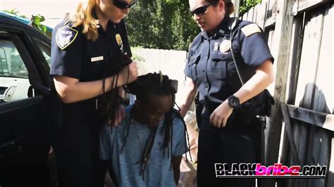 Horny Milf Officer Stuffs Her Mouth With Criminals Big Cock In Alley