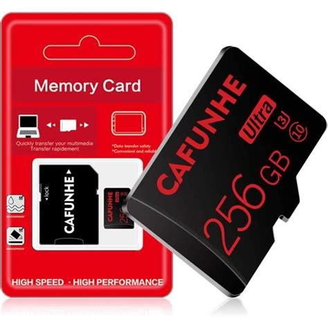 256Go Carte Micro SD Carte mémoire Micro SD 256Go Classe 10 Carte