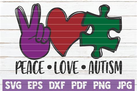 148 Peace Love And Autism Svg Free Svg Cut Files Download Svg Cut File For Cricut