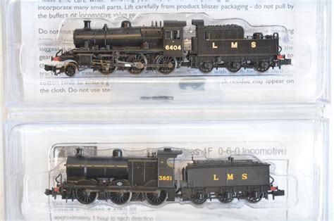 Seven N Gauge LMS Black Liveried Electric Steam Locomotive Models To