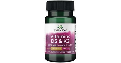 Swanson Vitamins D3k2 60 Kapszula 50mcg 2000ne D3 75mcg K2 Pepitahu