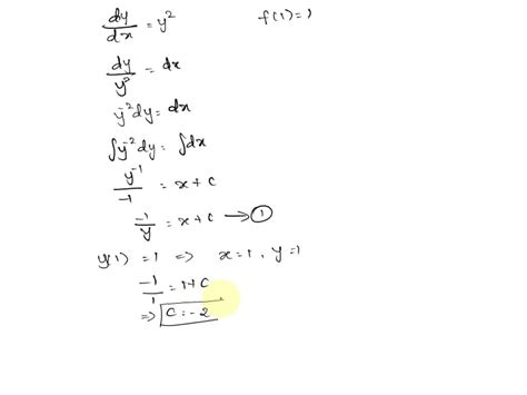 Solved Let Y F X Be The Particular Solution To The Differential