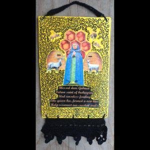 St Gobnait Patron Of Beekeeping Retablos Kate Moore Freeman Bee