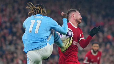 Liverpool Penalty Claim Vs Man City Why Did Var Say Jeremy Doku And Alexis Mac Allister Both