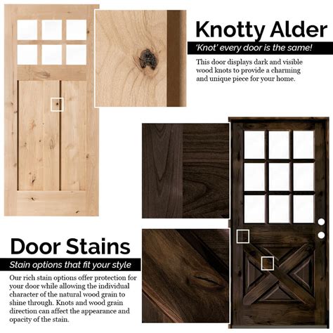 Modern Farmhouse Knotty Alder 9 Lite Glass Round Top Door Krosswood