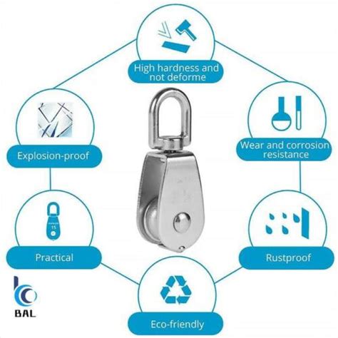 Blocco Girevole Ruota Di Sollevamento Singola Doppia Puleggia M M