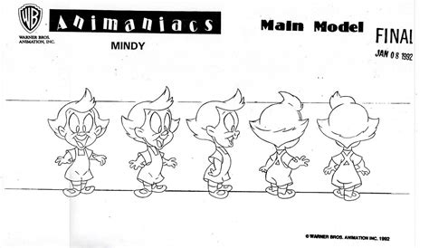 Animaniacs 1993 1998 Part 2 Model Sheets Character Models