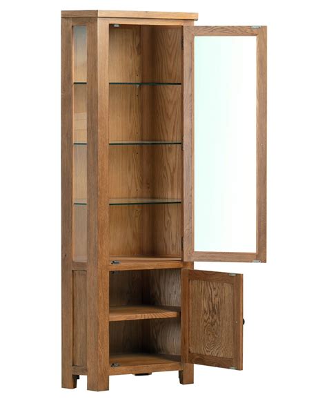 Winsley Rustic Oak Glazed Corner Display Cabinet Casamo Love Your Home