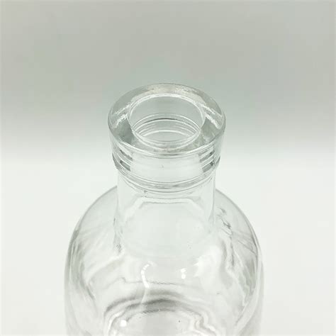 700ml Round Transparent Empty Glass Bottle For Wine Brandy Tequila