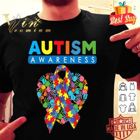 Autism Awareness Love Puzzle Ribbon Heart Autistic Support shirt, hoodie, sweater, longsleeve t ...