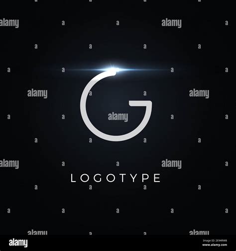 Futurism Style Letter G Minimalist Type For Modern Futuristic Logo