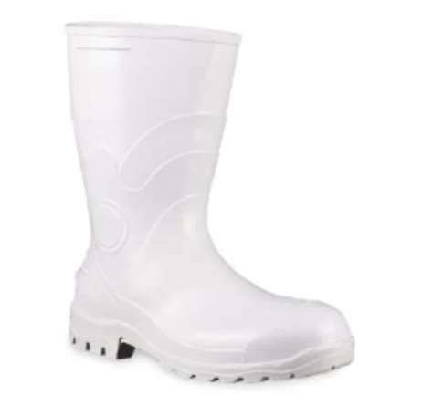 Bota Acqua Lev de PVC Cano Curto Branco Bico de Aço Bracol Epis