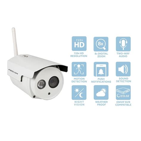 Foscam Hd P Outdoor Wifi Security Camera Weatherproof Ip Bullet