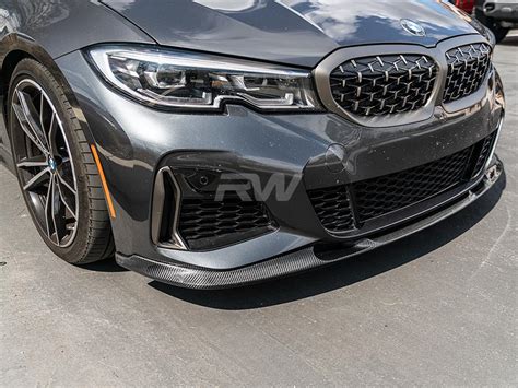 Bmw G20 330i M340i 3d Style Carbon Fiber Front Lip Spoiler 2019 2020