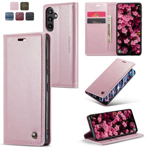 CaseMe Samsung Galaxy A34 5G Soft PU Leather Flip Wallet Case With 2