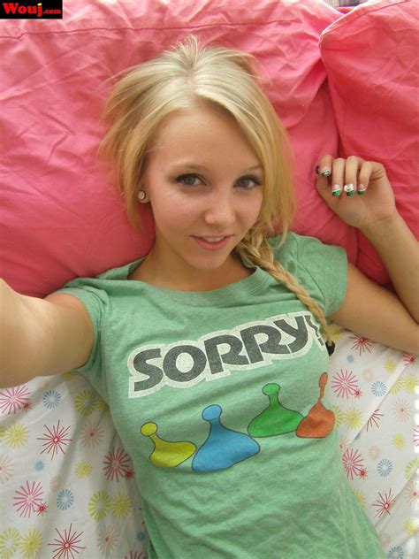 Pretty Blonde Girl Taking Pictures Of Her Ass In Denim Shorts 15 Photos