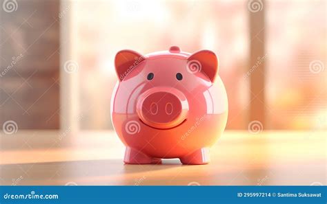 Pink Piggy Bank Money Savings Concept Stock Illustration