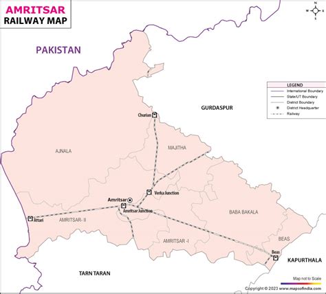 Amritsar Railway Map