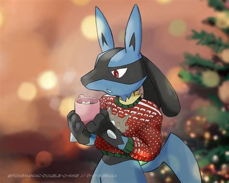 Request Lucario Christmas Sweater By D O 9 Bessa On Deviantart