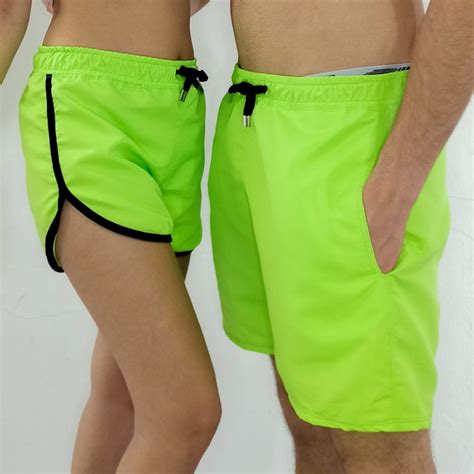 Shorts Praia Masculino Tactel Verde Neon Elo7