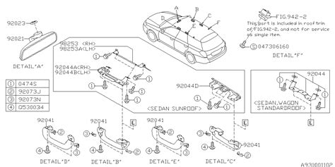 Subaru Outback Interior Grab Bar Cap Assist Rail Spring 92073ag05aor