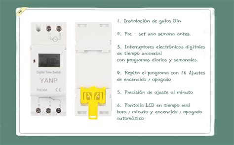 THC Nuevo Temporizador programable Interruptor de Tiempo Relé Digital