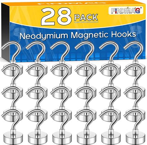 Findmag Pack Lbs Magnetic Hooks Heavy Duty Neodymium Magnet