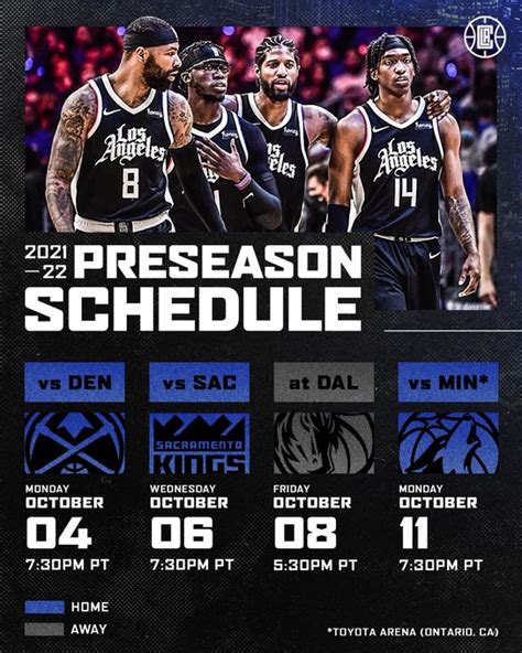 LA Clippers Roster, Key Dates and Preseason Schedule for 2021-22 NBA Season