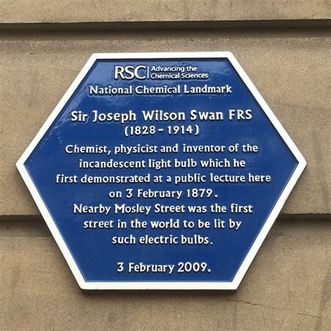 Joseph Swan Blue Plaque Open Plaques