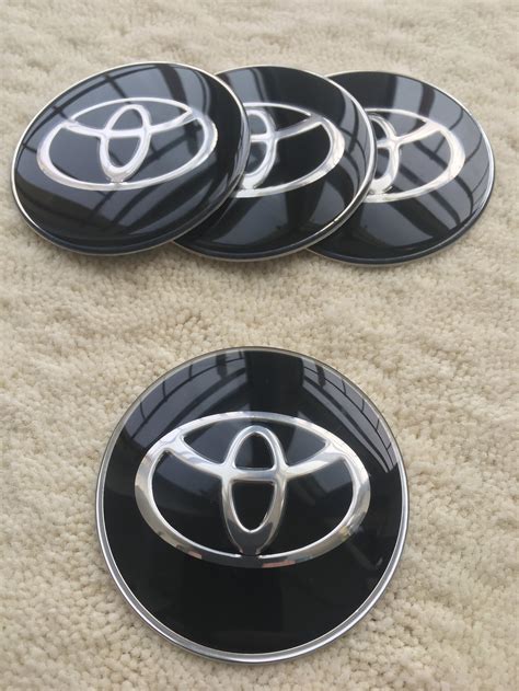 Toyota Wheel Center Hub Caps Stickers 65mm Black Etsy