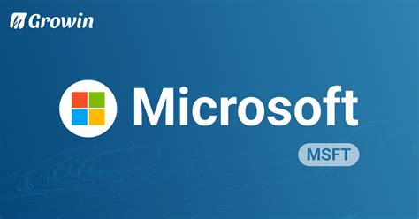 Msft Microsoft Corporation 即時股價 And Ai 分析 Growin