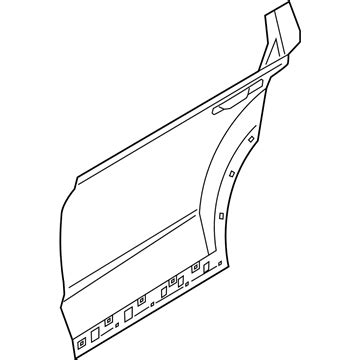 77121 S8000 Genuine Hyundai Panel Rear Door Outer RH