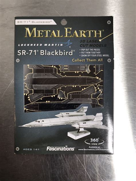 Metal Earth Sr 71 Blackbird Build Your Own Model Aircraft Kit Ebay