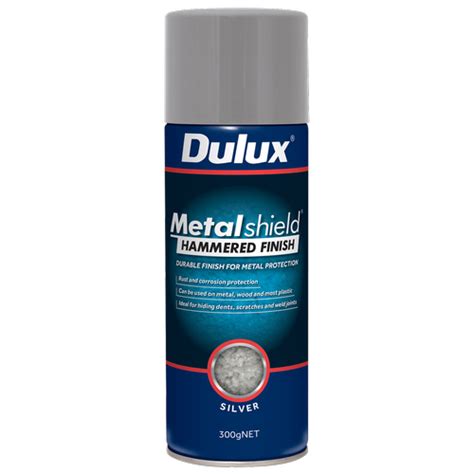 Dulux 300g Metalshield Hammered Finish Spray Paint Silver Bunnings