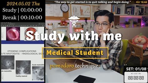 Wed Study With Me Hrs Pomodoro Timer Asmr