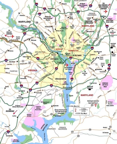 Washington Dc On A State Map London Top Attractions Map