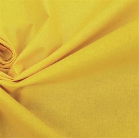 Tissu Cretonne Coton Uni Jaune Papin Tissus