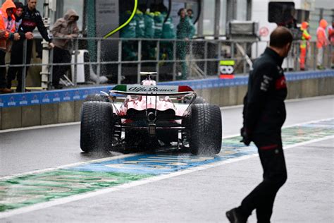 Zhou Guanyu Gets Stuck In The Gravel After Spinning In Tricky Dutch