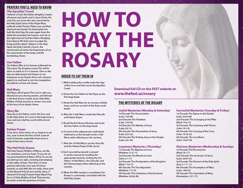 Printable Rosary Prayer Cards Holy Rosary Diagram Our Lady Finland | ubicaciondepersonas.cdmx.gob.mx