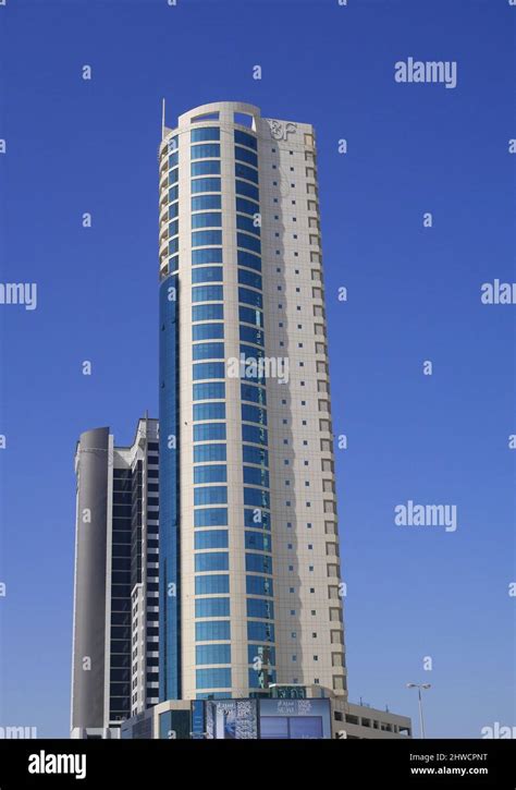 High Rise Office Buildings Seef District Kingdom Of Bahrain Stock