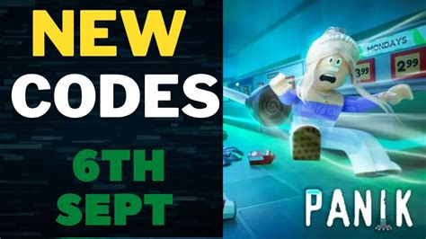 Roblox Panik Codes Code Roblox Panik September Youtube