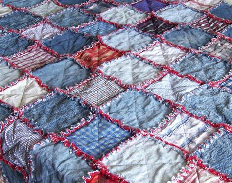 Denim Rag Quilt Tutorial Pdf Pattern Picnic Blanket Recycled Eco