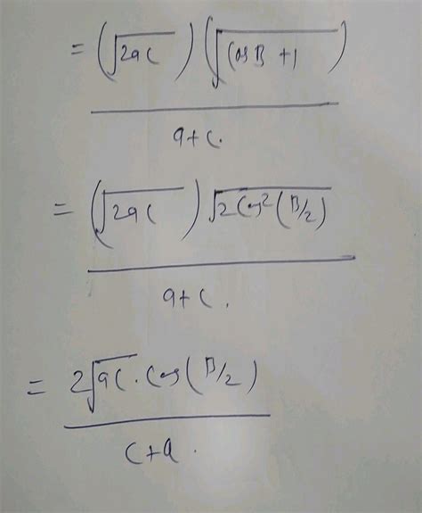 In Triangle A B C B C A Cos Theta Then Sin Theta