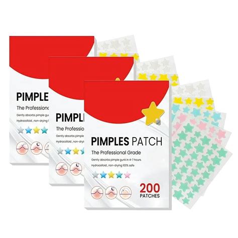 Pimple Patches Star Shaped Hydrocolloid Acne Patches Zit Fast Healing 600 Count Absorbing Patch