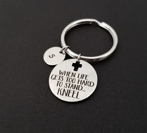 Custom Keychain Bible Verse Keychain Custom Gift When Etsy