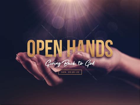 Open Hands Tithing Sermon PowerPoint | Clover Media