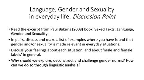 Language Gender And Sexuality Jai Mackenzie J Mackenziebham