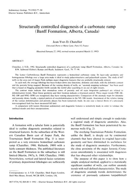 (PDF) Structurally controlled diagenesis of a carbonate ramp (Banff ...